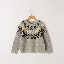 SHIPS KIDS:80~90cm /〈洗濯機可能〉フェアアイル柄 ニット