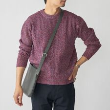 SHIPS:〈手洗い可能〉メランジ クルーネック ニット