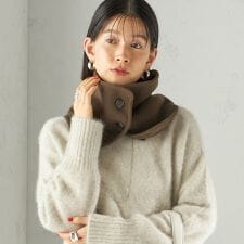 シップス(SHIPS)の〈手洗い可能〉ボア フリース リバーシブル ネックウォーマー