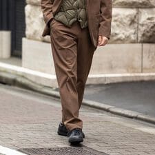 SHIPS:〈手洗い可能〉トリコット コーデュロイ スラックス (セットアップ対応)