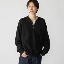 City Ambient Products: シャギー ヘンリー ネック ニット