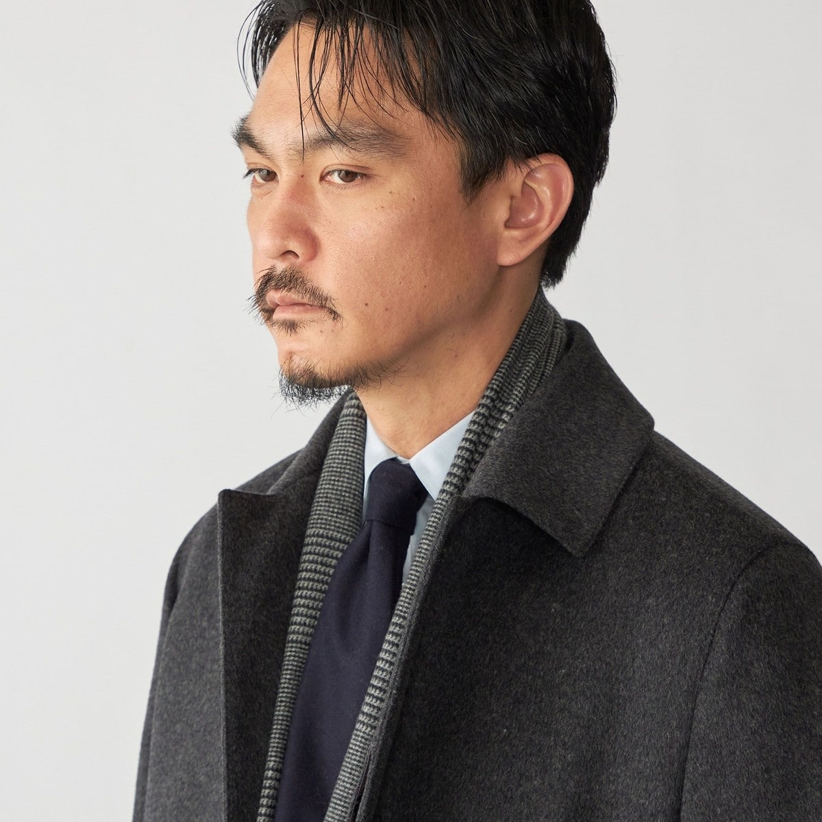 SHIPS: カシミヤ チェック マフラー