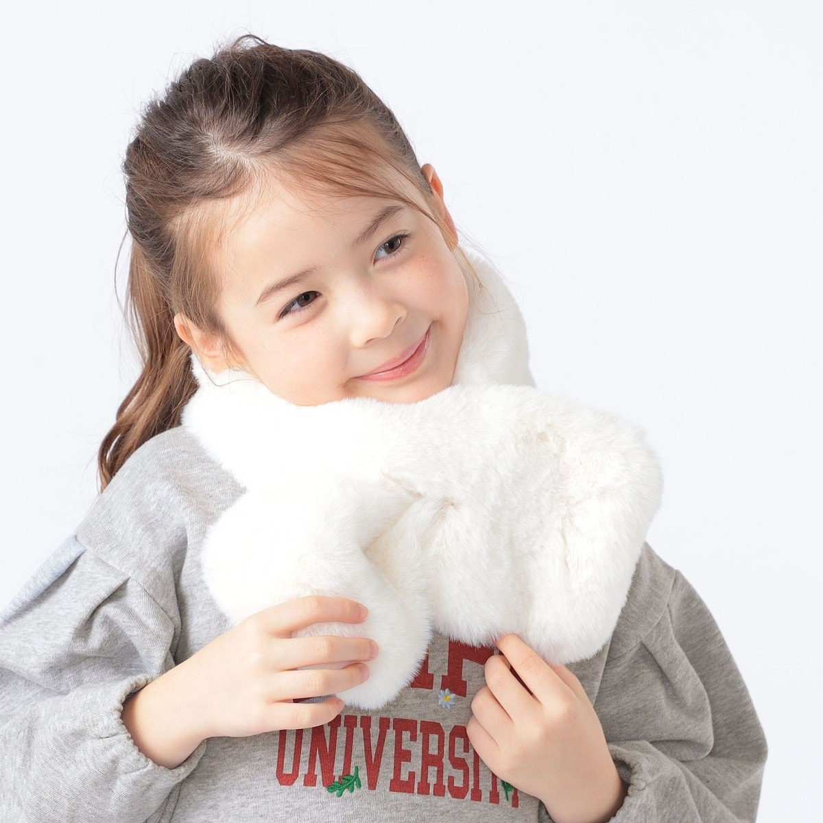 SHIPS KIDS:フェイクファー マフラー