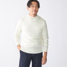 SHIPS:〈手洗い可能〉9ゲージ コンフォート モックネック プルオーバー ニット