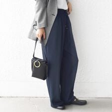 《予約》〈手洗い可能〉サテン ドロスト パンツ