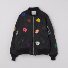 NOMARHYTHM TEXTILE: FLOWER EMBROIDERY FLIGHT JACKE