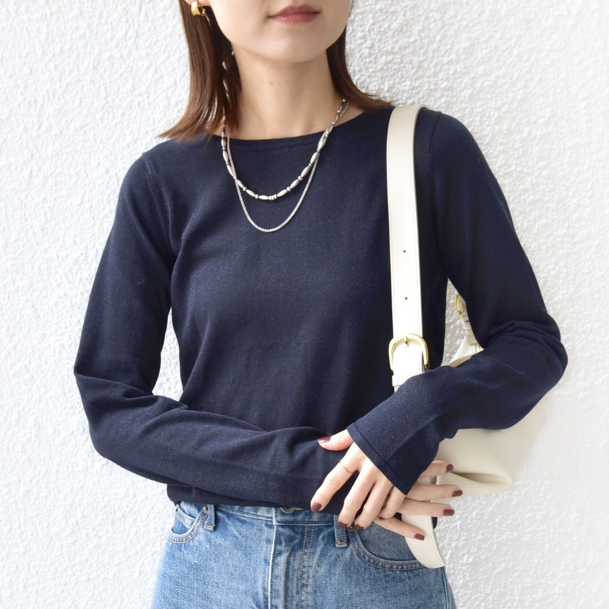 シップス（SHIPS）/〈洗濯機可能〉ラメ クルーネック 長袖 ニット 洗濯機可能〉ラメ クルーネック 長袖 ニット | シップス(SHIPS