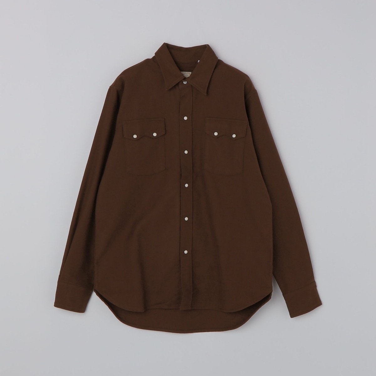 [�}���C]WYTHE NEW YORK: MOLESKIN PEARLSNAP SHIRT/�V�b�v�X�iSHIPS�j �u���E��