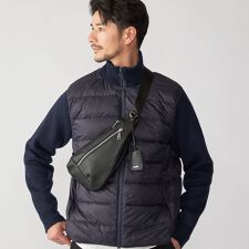 【WEB限定】SHIPS: 合成皮革 ティアーズルック ワンショルダー バッグ