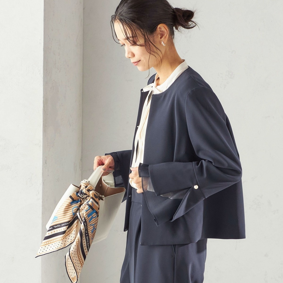 SHIPS John branigan ツイード 羽織り ノーカラージャケット SHIPS別注】John branigan:ツイード 羽織り ジャケット ◇ | シップス