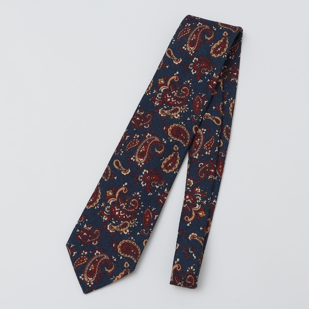 SHIPS別注】Stefano Cau: ウール プリント ペイズリー ネクタイ