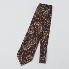 【SHIPS別注】Stefano Cau: ウール プリント フラワー ペイズリー ネクタイ