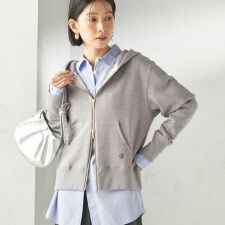 《予約》〈洗濯機可能〉AZUMA 裏毛 刺繍 ジップ アップ パーカ