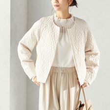 ミニ フラワー ジャカード ブルゾン（セレモニー対応可）