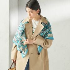 《予約》【SHIPS別注】BINDU: マップ スカーフ 100×100