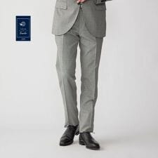 SHIPS:〈FUNCTION/洗濯機可能〉ウォッシャブル ハウンドトゥース スラックス(セットアッ