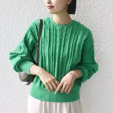 《予約》【WEB限定】〈手洗い可能〉レース 編み 2WAY カーディガン