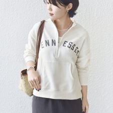 《予約》【SHIPS別注】TENNESSEE:〈洗濯機可能〉ハーフ ジップ スウェット