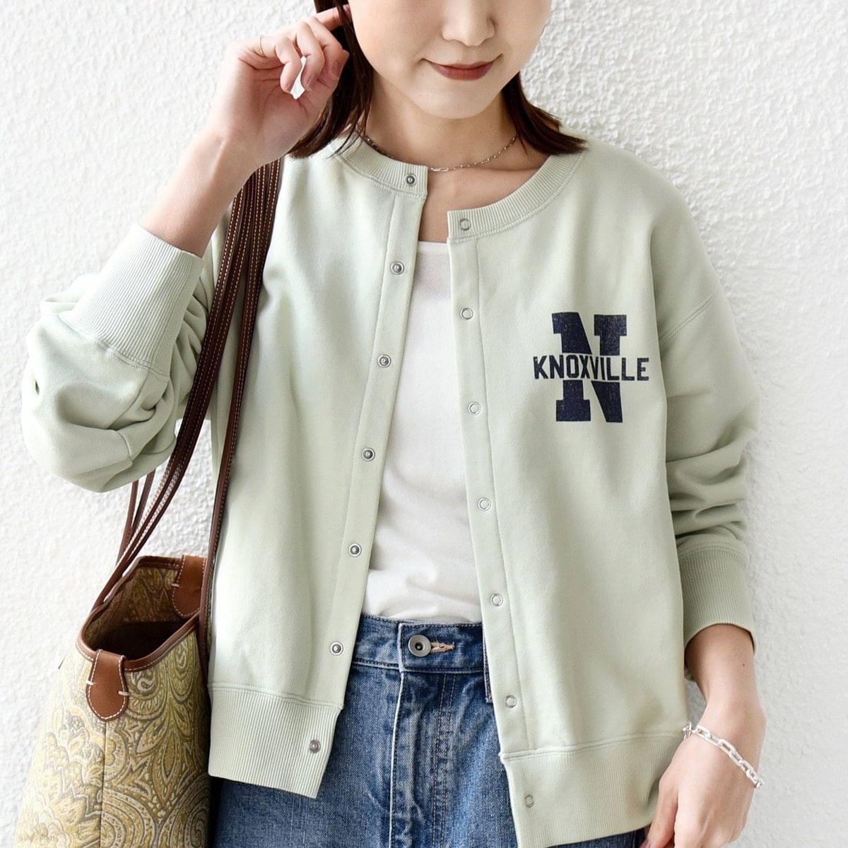 予約》【SHIPS別注】TENNESSEE:〈洗濯機可能〉スナップ 釦 スウェット