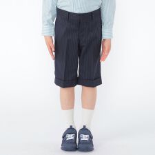 SHIPS KIDS:110～130cm /セレモニー ネイビー ストライプ スラックス ショーツ