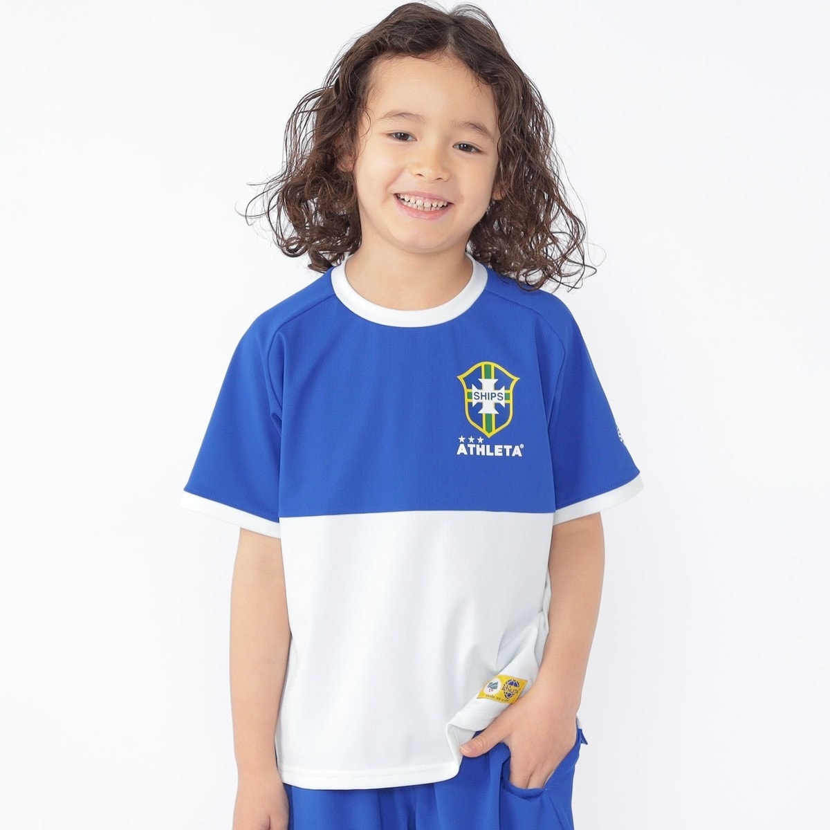 [�}���C]�ySHIPS KIDS�ʒ��zATHLETA:100�`125cm /���b�V�� T�V���c/�V�b�v�X�iSHIPS�j �z���C�g�n