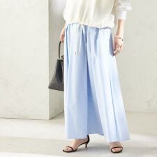 〈接触冷感 / 撥水加工〉TEXBRID(R) タフタ ギャザー スカート