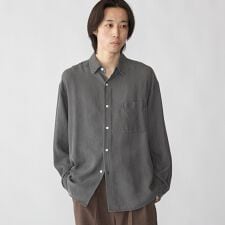 City Ambient Products: レギュラー ドレープ デニム ロング スリーブ シャツ