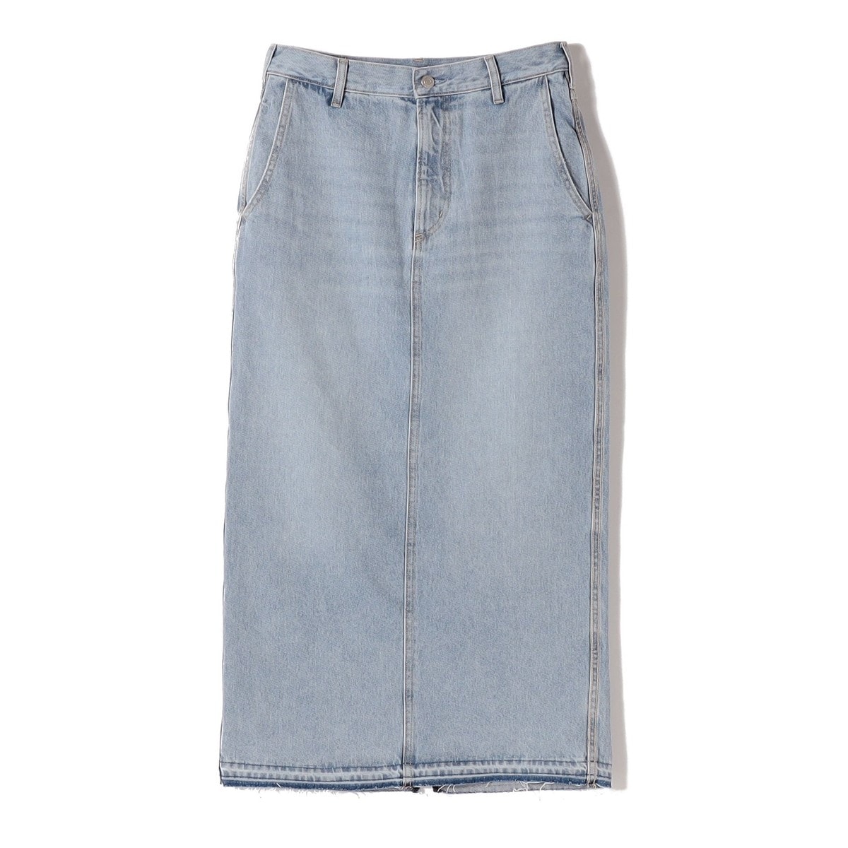 SHIPS Primary Navy Label:ブリーチ 5ポケット デニム スカート