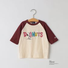 SHIPS KIDS:80～90cm /PEANUTS スヌーピー フットボール プリント Tシャツ