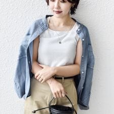 〈手洗い可能〉ラメ 2WAY ノースリーブ プルオーバー