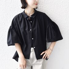 【WEB限定】〈手洗い可能〉サッカー ギャザー シャツ 羽織