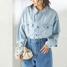 NINE CASE:〈洗濯機可能〉シャンブレー シャツ