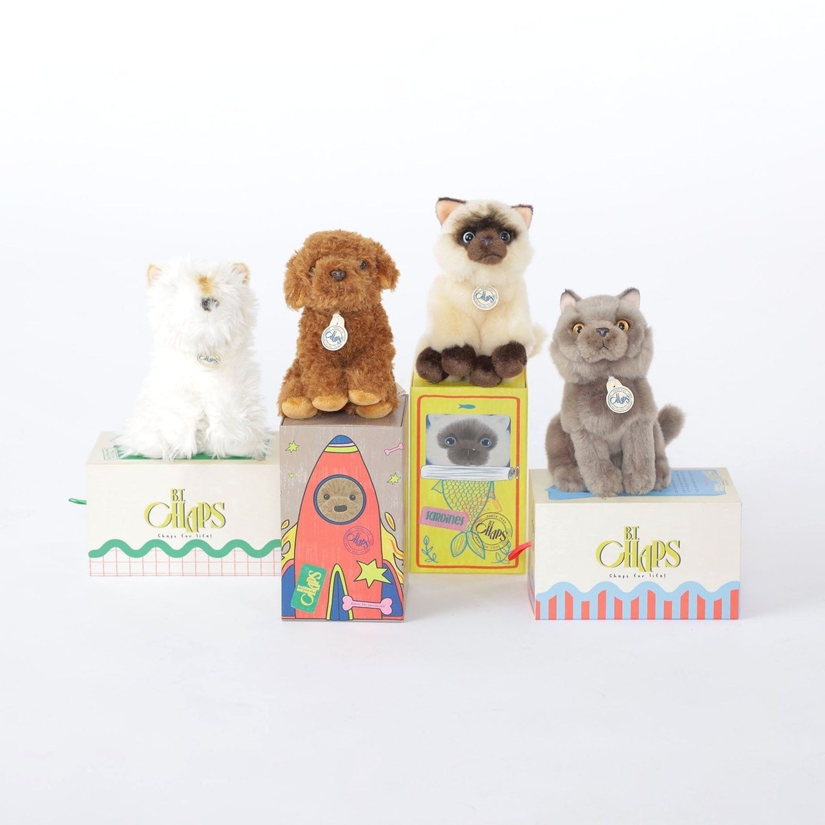 [�}���C]BON TON TOYS:B.T. CHAPS :DOG&CAT �ʂ������/�V�b�v�X�iSHIPS�j �u���E��