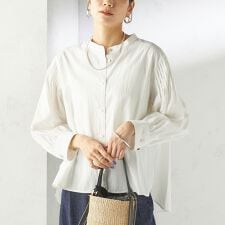 《予約》〈手洗い可能〉袖 ピンタック 羽織 ブラウス