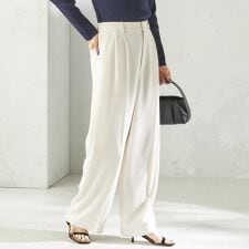 〈接触冷感 / UVカット〉Refinel セミ ワイド パンツ（セレモニー対応可）