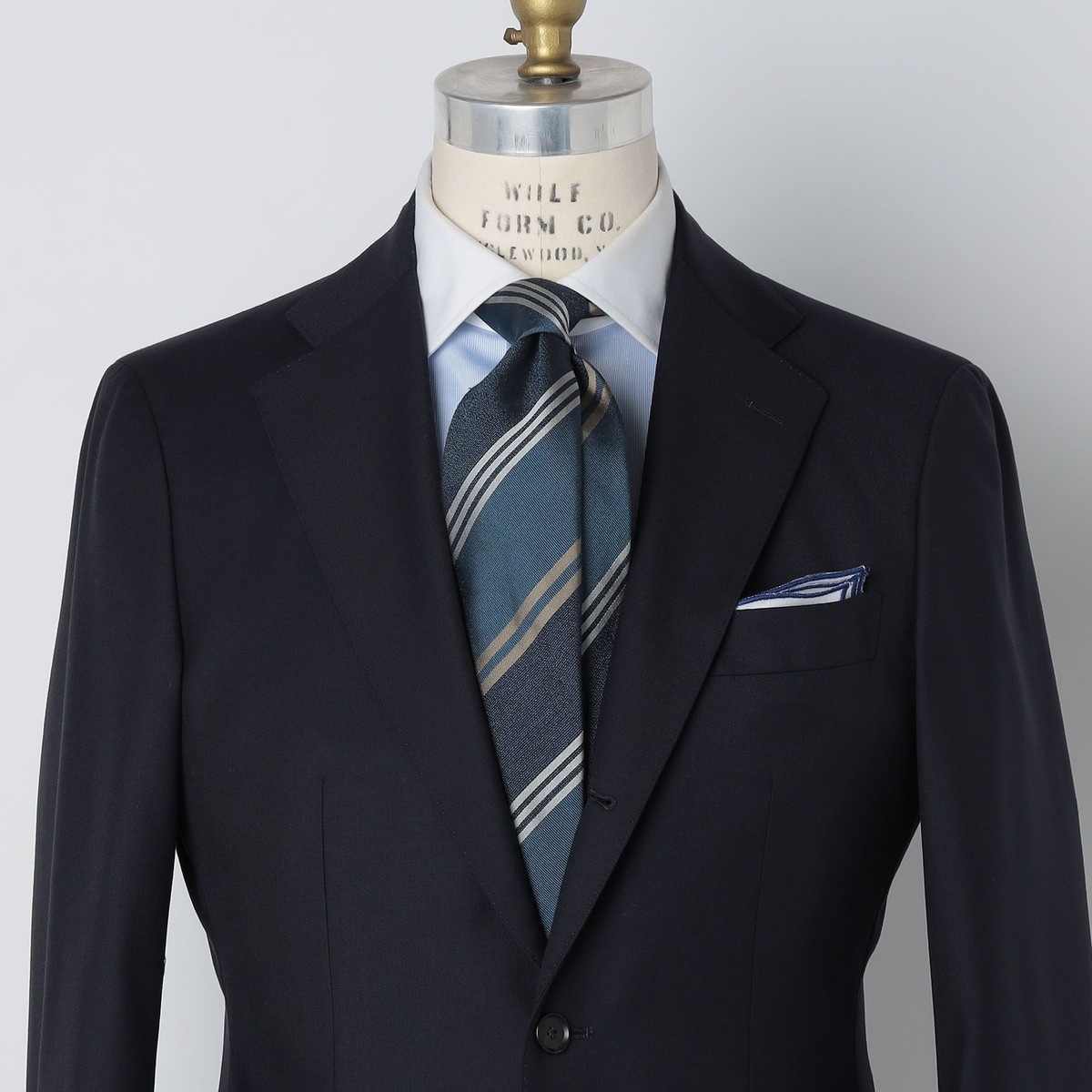 SHIPS: ヴィンテージ アーカイブ シルク メランジ ワイド ストライプ ネクタイ