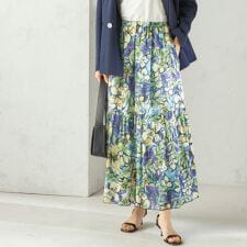 《予約》〈手洗い可能〉DEVEAUX 綿 プリント スカート