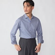 SHIPS: ジャージー ハウンドトゥース ワンピースカラー シャツ