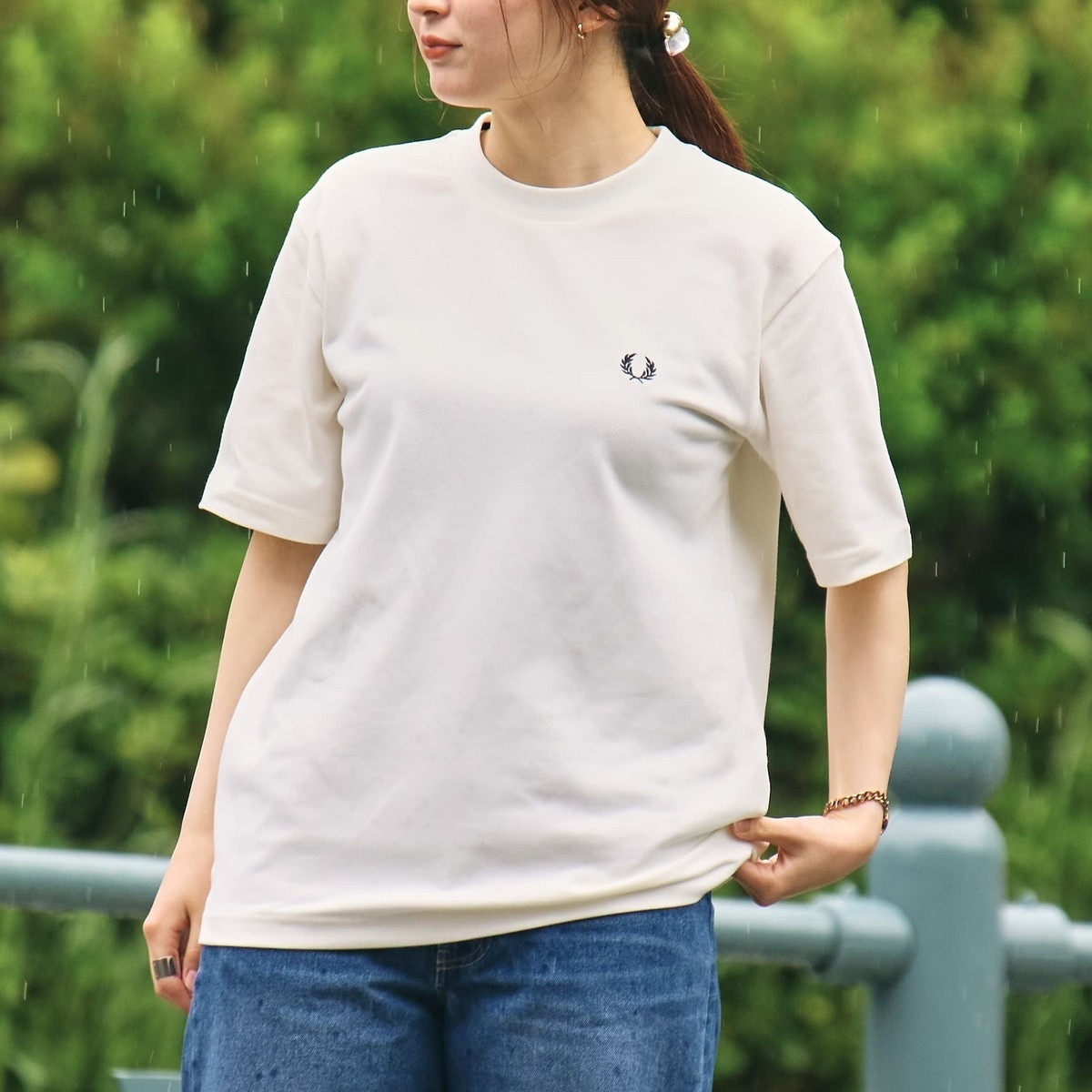 SHIPS別注】FRED PERRY: ワンポイントロゴ ピケ Tシャツ 26SS