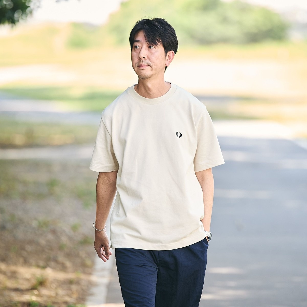 SHIPS別注】FRED PERRY: ワンポイントロゴ ピケ Tシャツ 26SS