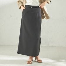 堀田茜×SHIPS:〈手洗い可能〉ベルト 付き ジョーゼット スカート