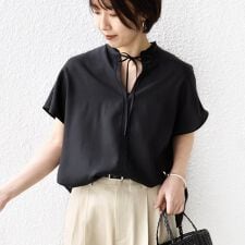 《予約》〈手洗い可能〉襟 フリル バック ギャザー ブラウス