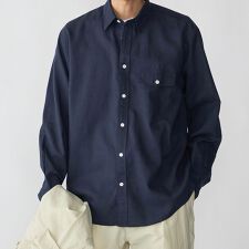 SHIPS: リネン オーバー レギュラーカラー シャツ