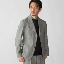 【SHIPS別注】Errico Formicola: リネン コットン ハウンドトゥース ジャケット