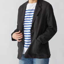 SHIPS: 〈洗濯機可能〉リネン ウォッシュド ジャケット