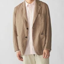 SHIPS: 〈洗濯機可能〉リネン ウォッシュド ジャケット