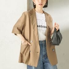 《予約》〈手洗い可能〉シルク混 シアー 羽織 半袖 ジャケット