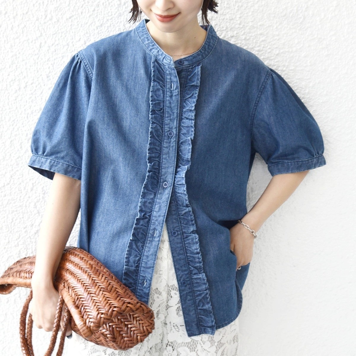 【美品】beams boy ビームスボーイコットン ギャザー スモック　roku BEAMS BOY - 【美品】beams boy ビームスボーイコットン ギャザー