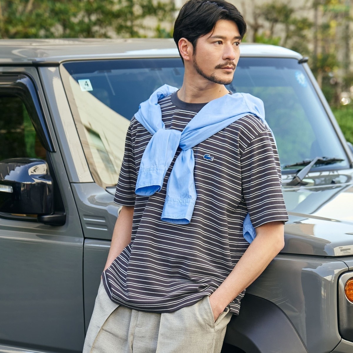 SHIPS別注】LACOSTE: マイクロ ボーダー Tシャツ | シップス(SHIPS