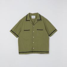 NOMARHYTHM TEXTILE: TRIM EMBROIDERY OPEN COLLAR SS